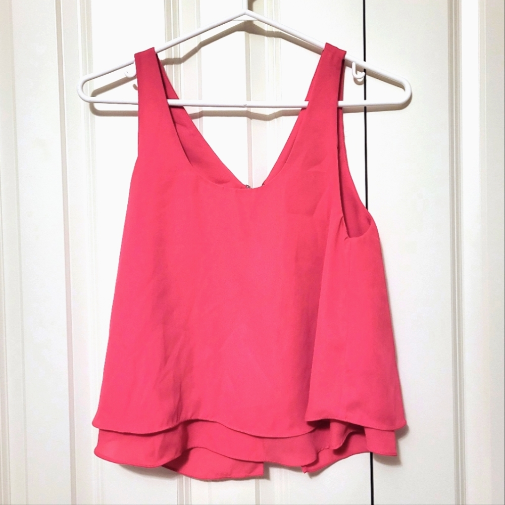 Sam Edelman cropped ruffle bottom tank size Small